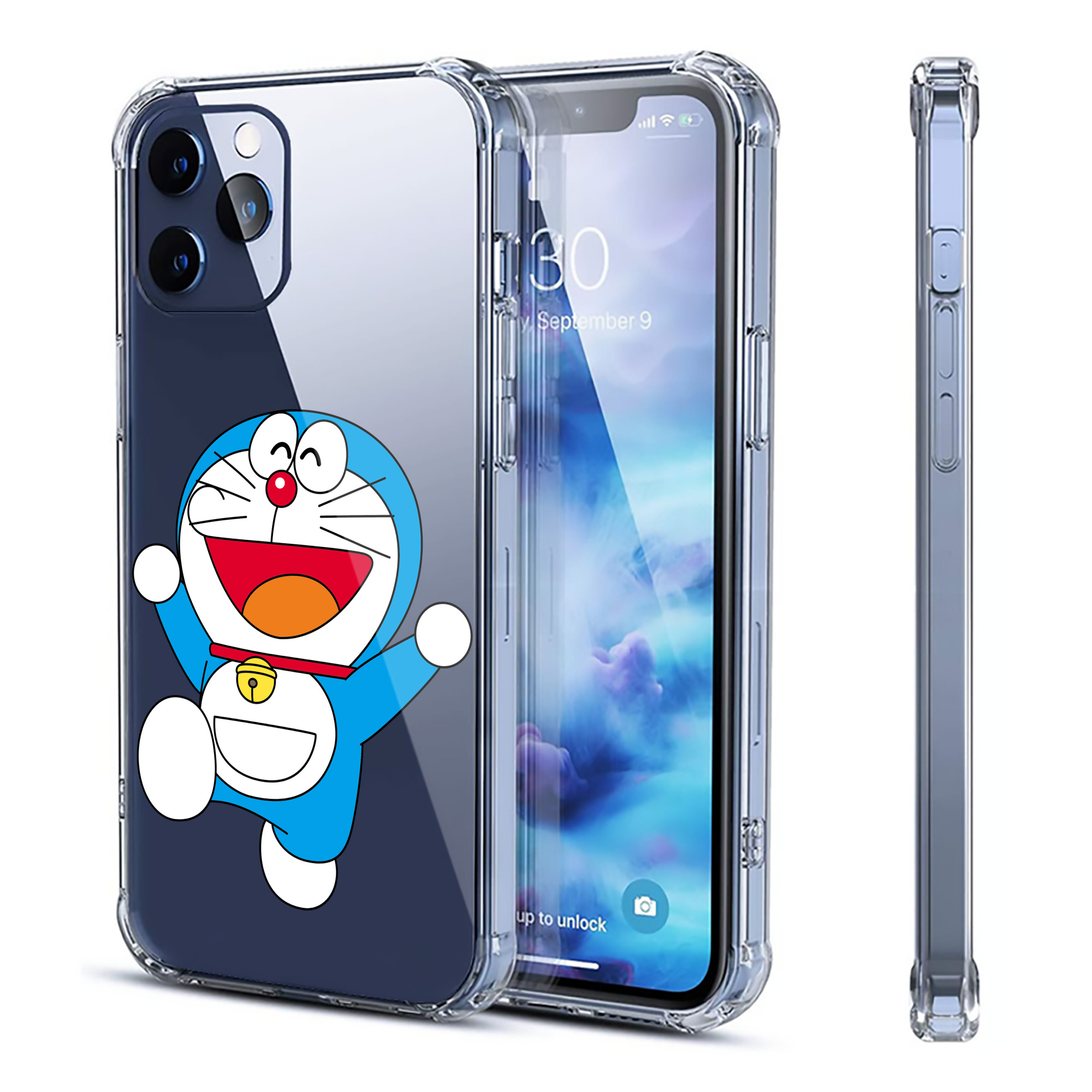 （画像用） ドラえもん Doraemon 【iPhone 12シリーズ対応】透明スマホケース（クリアソフトケース）